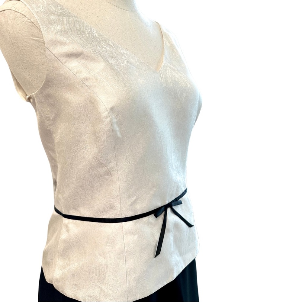 SET~> ANN TAYLOR FORMAL Set — Tailored Bow Top & Maxi Skirt — 4, 6 - Picture 4 of 6